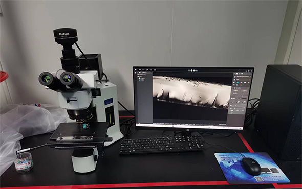 明美显微镜相机应用于无机非金属材料方向观察